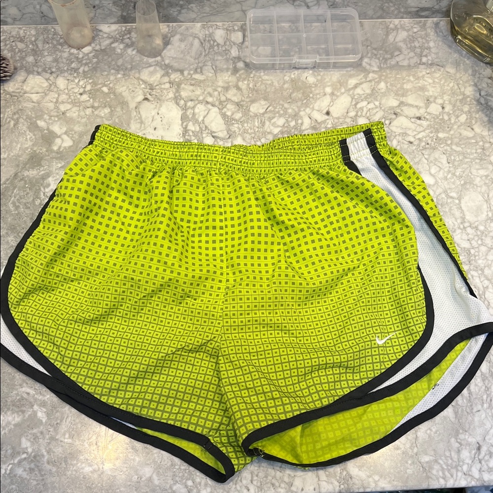Nike Women's Lime Green Athletic Shorts